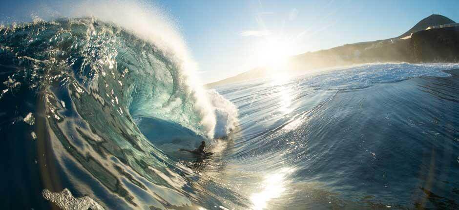 Bodyboarden in El Frontón Bodyboard- Spots auf Gran Canaria