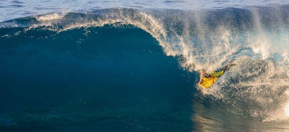 Bodyboarden in El Frontón Bodyboard- Spots auf Gran Canaria