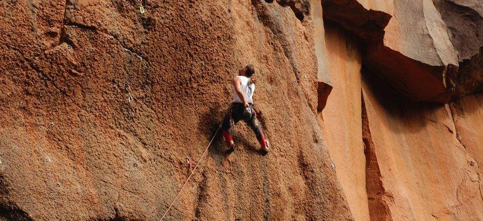 Klettern in der Schlucht Barranco del Agua Klettern auf La Palma