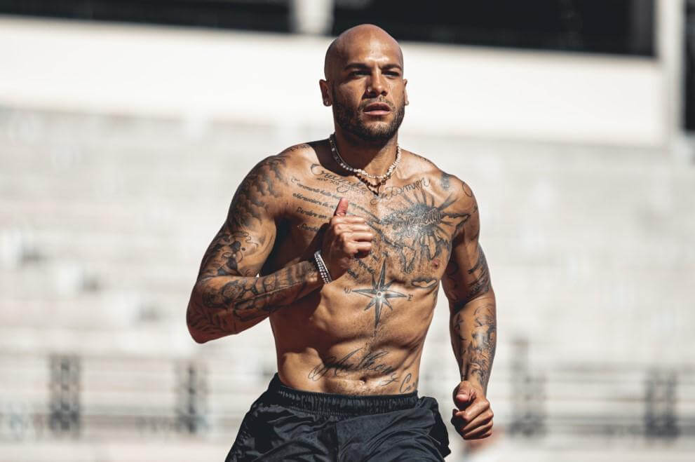 Marcel Jacobs entrenando en Tenerife