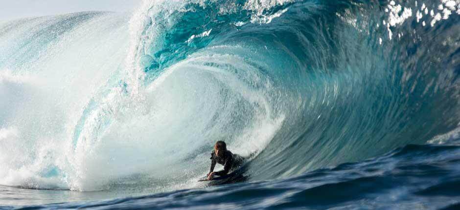 Bodyboarden in El Frontón Bodyboard- Spots auf Gran Canaria