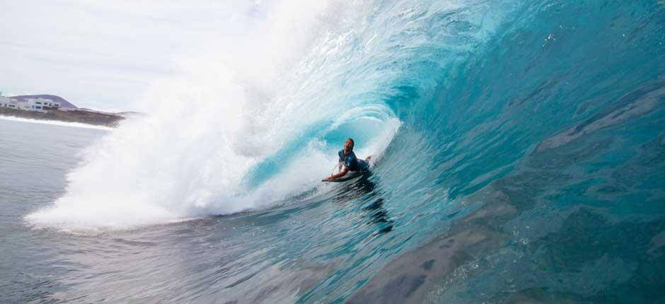 Bodyboarden in El Quemao  Bodyboard- Spots auf Lanzarote