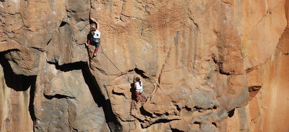 Klettern in der Schlucht Barranco del Agua Klettern auf La Palma