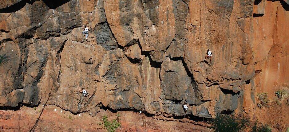 Klettern in der Schlucht Barranco del Agua Klettern auf La Palma