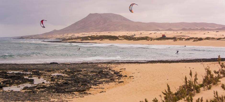 Kitesurfen am Strand Playa de El Burro  Kitesurf- Spots auf Fuerteventura